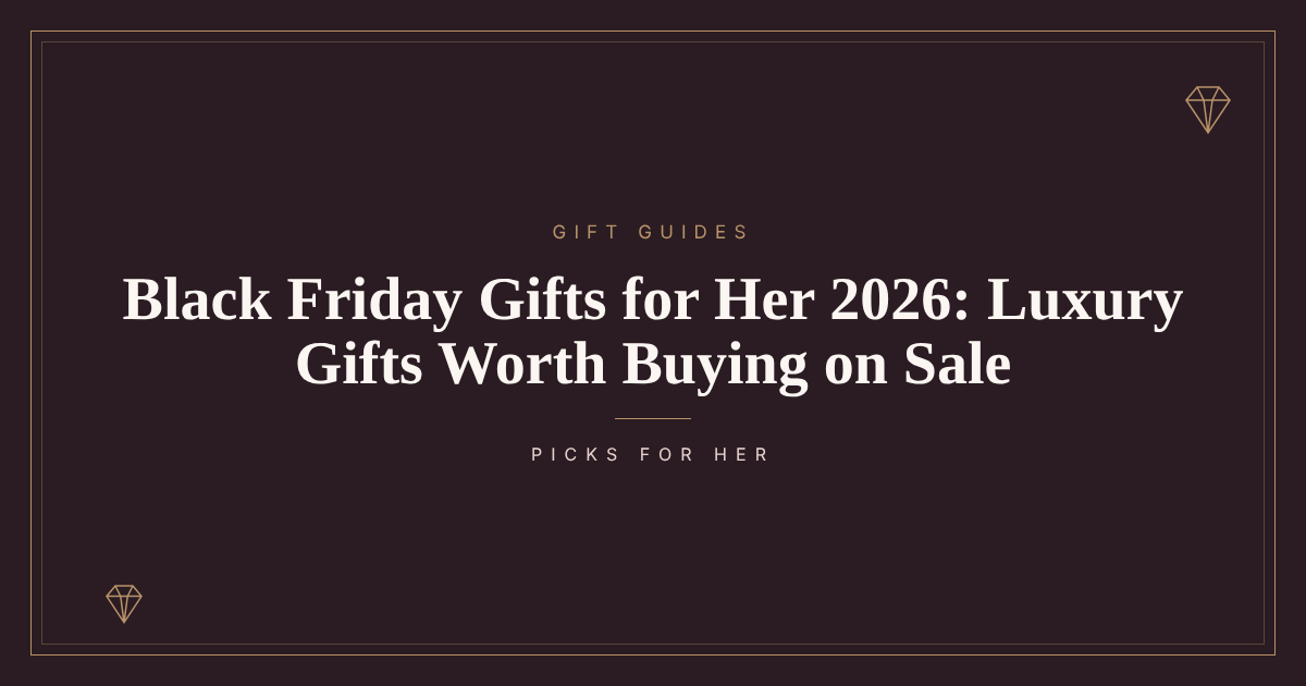 Gifts wrapped in blush paper with gold ribbon beside a perfume bottle, a hair styler and a cashmere-soft throw